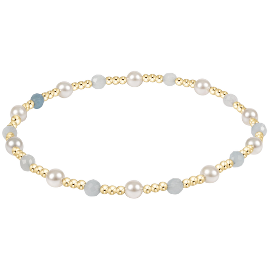 E Newton Pearl Sincerity 4mm Aquamarine