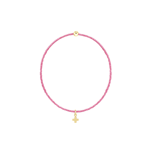 E Newton Hope Classic Bubblegum Signature Cross Charm