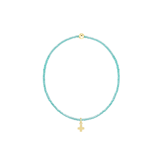 E Newton Hope Classic Sea Glass Signature Cross Charm