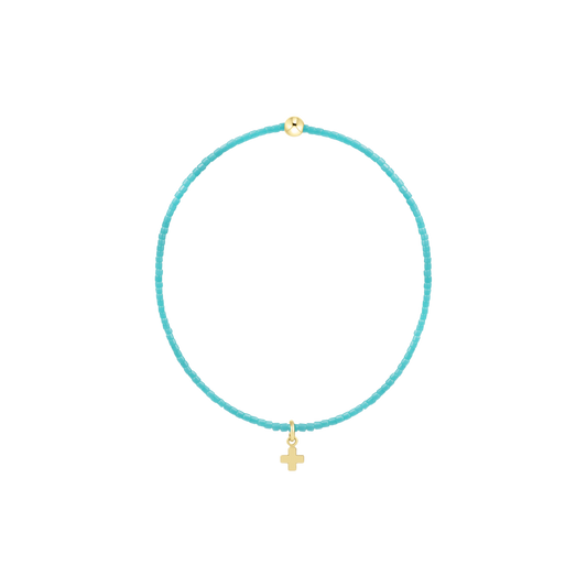 E Newton Hope Classic Turquoise Signature Cross Charm