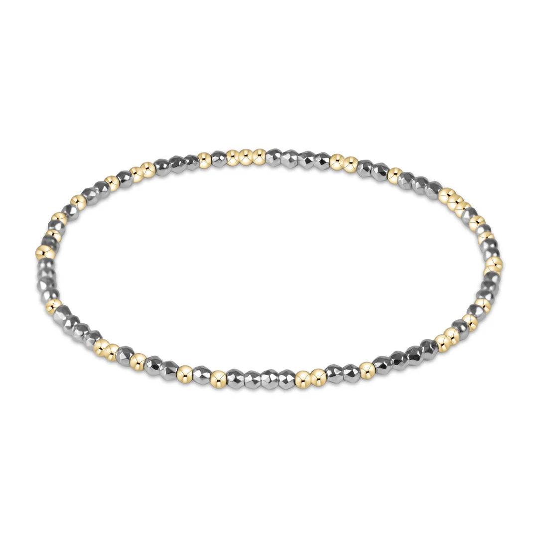 Extends Hope Bright Silver Hematite 2mm Bracelet
