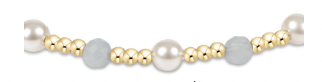 E Newton Pearl Sincerity Pattern 4mm Bead Bracelet - Aquamarine