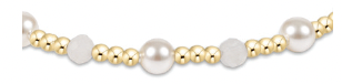 E Newton Pearl Sincerity Pattern 4mm Bead Bracelet - Moonstone