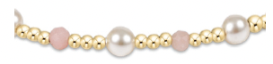 E Newton Pearl Sincerity Pattern 4mm Bead Bracelet - Pink Opal