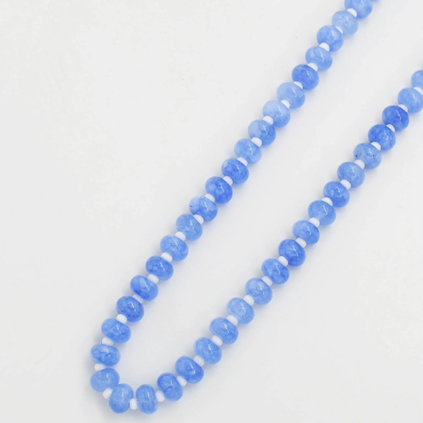 Blue and White Gemstone Necklace