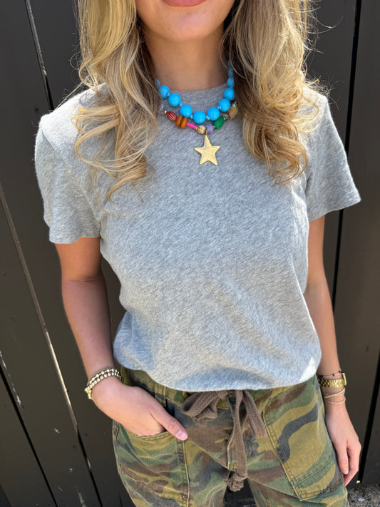 Z Supply Foundation Slub Tee Heather Grey