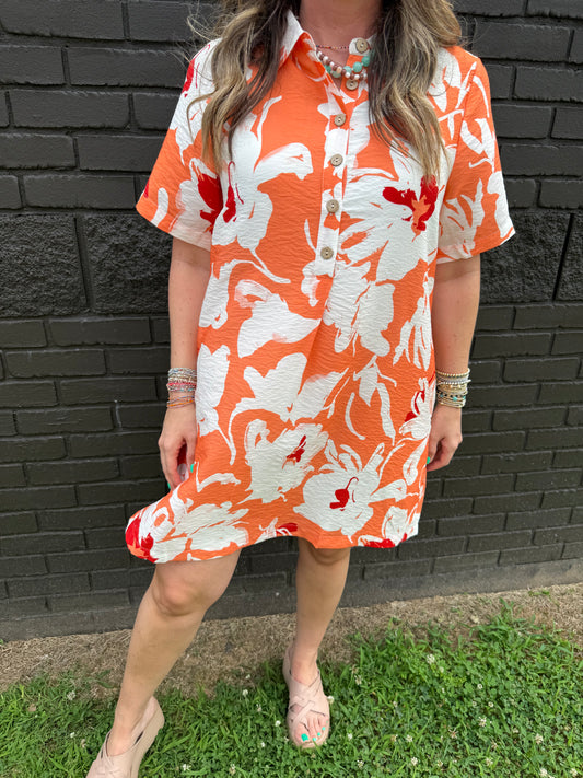 Jaded Orange Dress