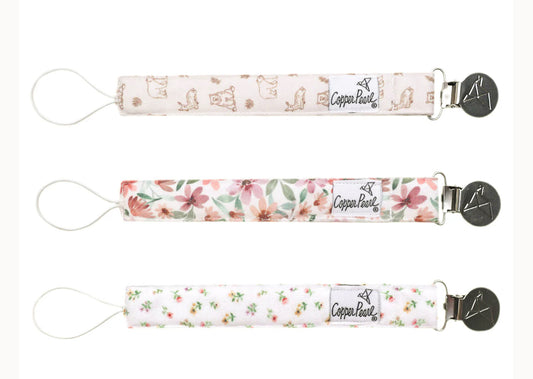 Copper Pearl Binky Clip Natalie