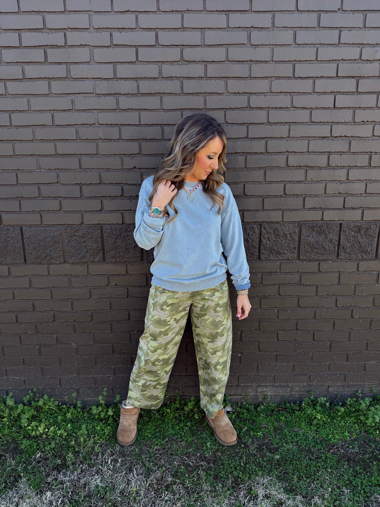 Z Supply Boyfriend Denim Sweatshirt