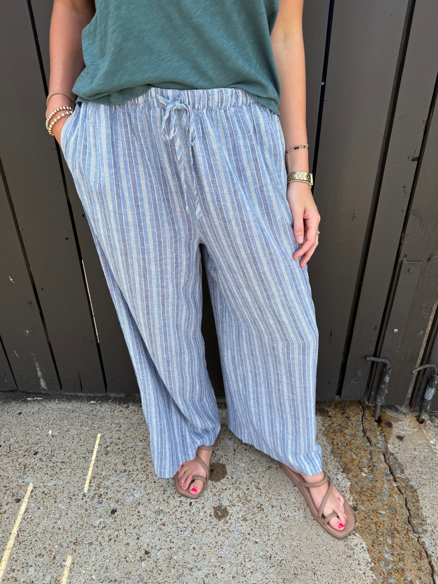 Z Supply Perfect Striped Pant Indigo