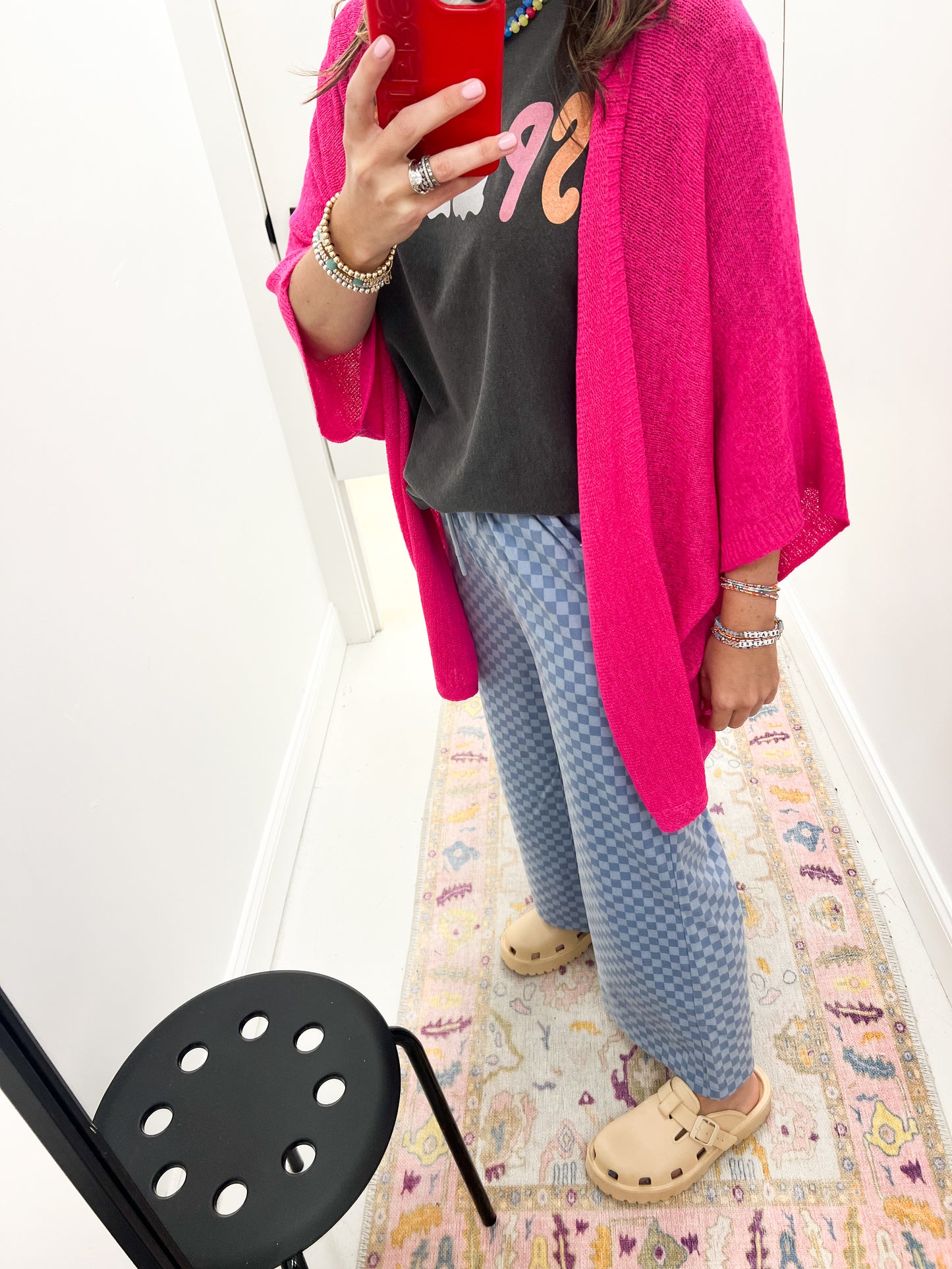 Kimono Slouchy Cardigan Pink