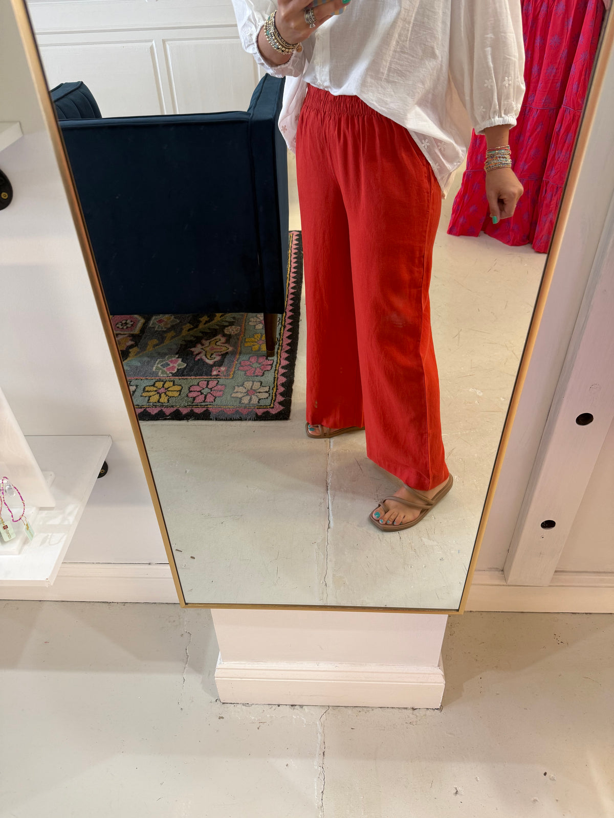 Z Supply Scout Linen Pant Chilipepper