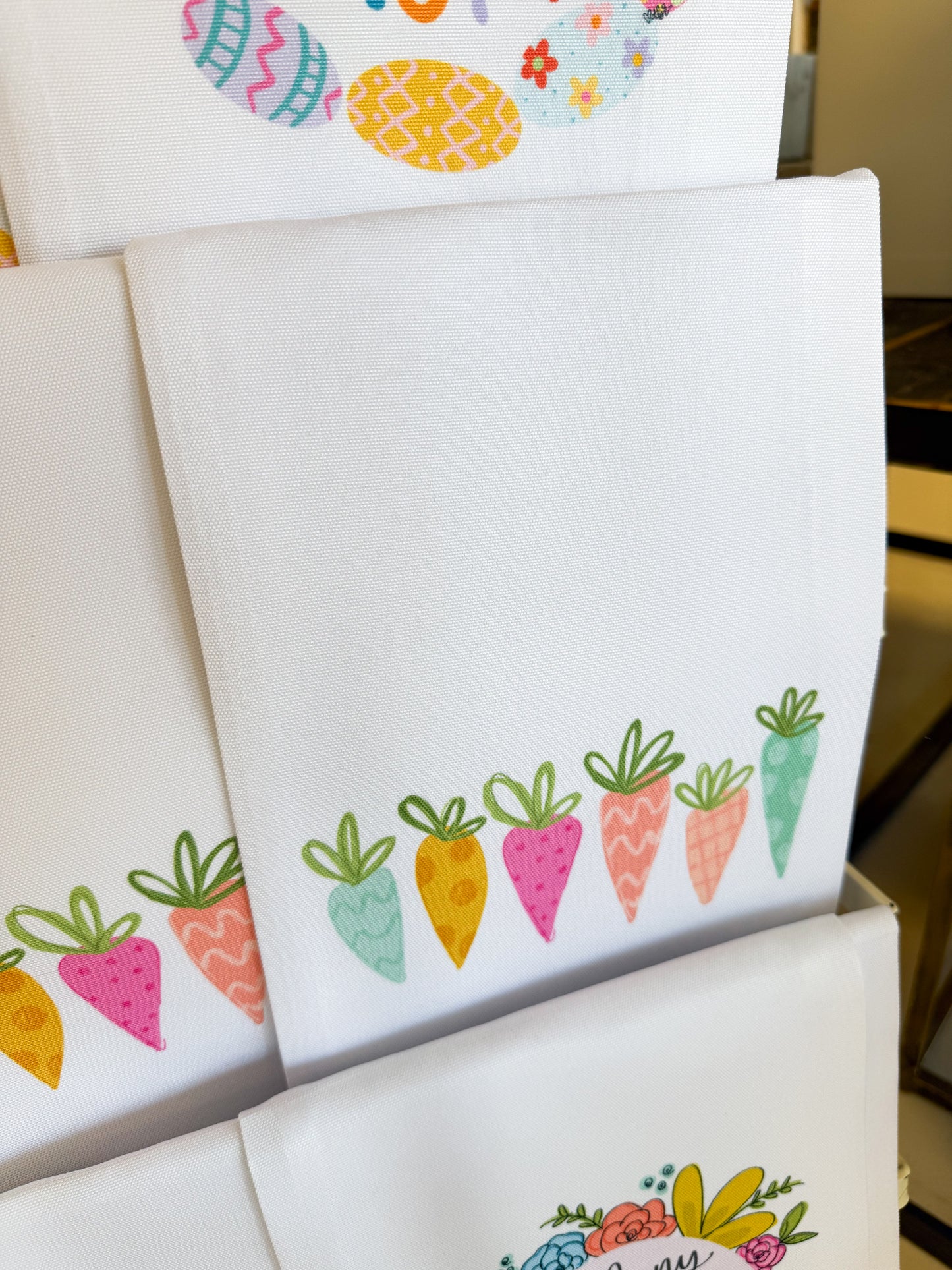 Gingham Carrot Tea Towel