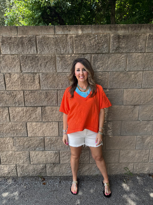 Lucia Orange Top