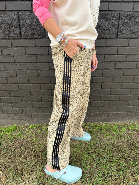 Jetty Leopard Pants Black