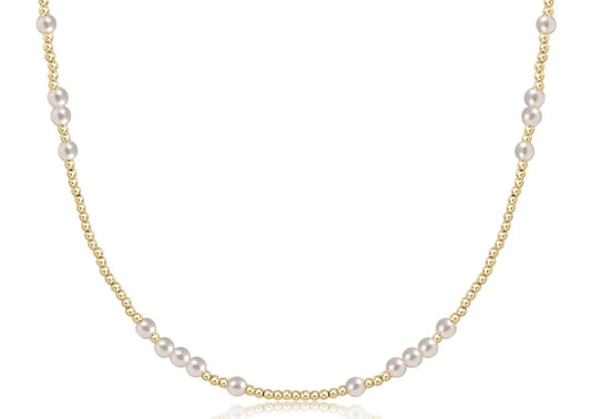 E Newton 15” Choker Hope Unwritten 3mm Pearl