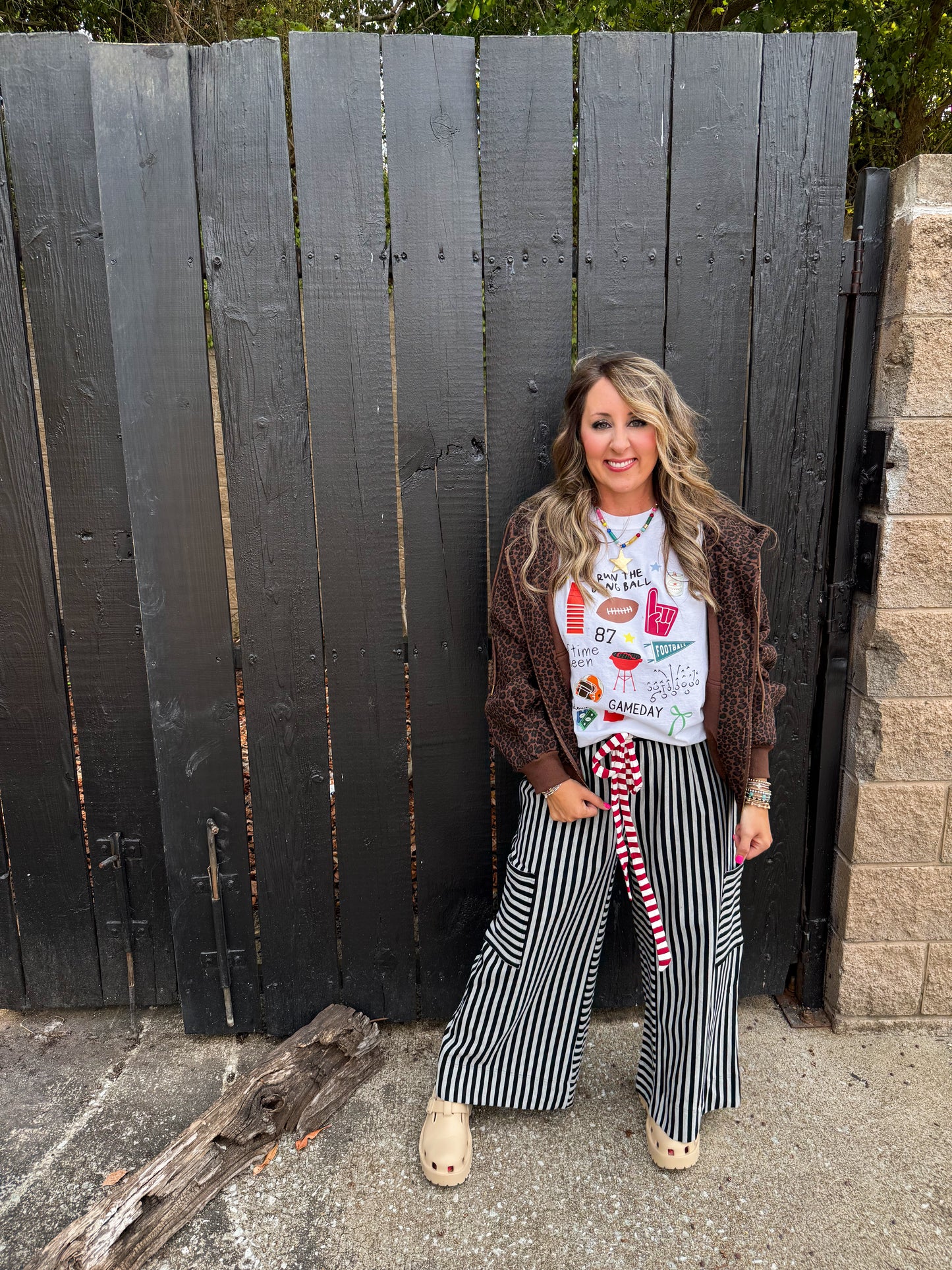 Hunter Stripe Pants Black
