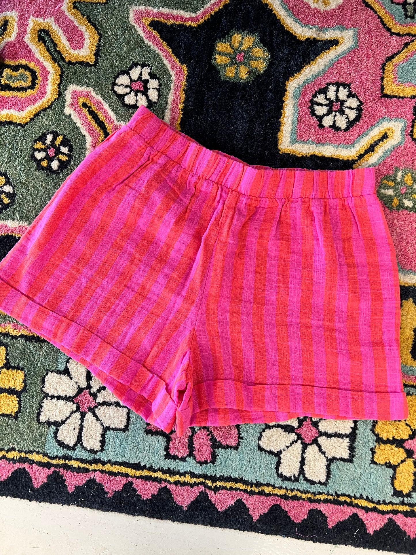 Z Supply Cabana Stripe Shorts Pink