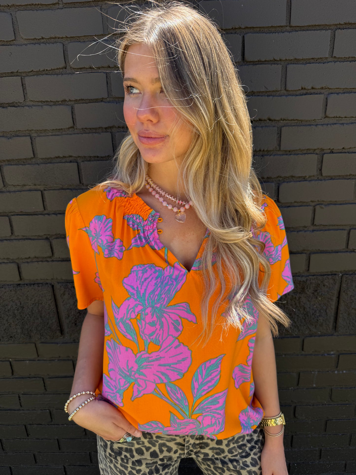 Raven Tangerine Top