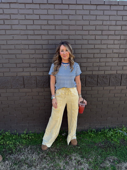 Willow Pocket Wide Leg Mustard