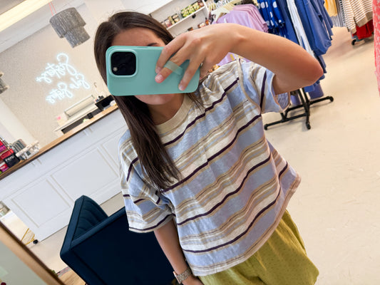 Blueberry Boxy Tee