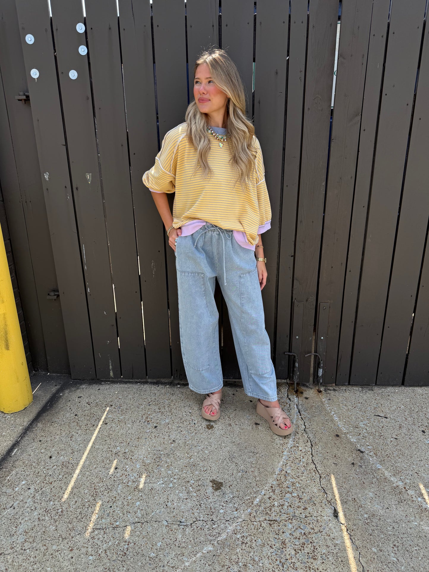 Silly Stripe Lavender Top