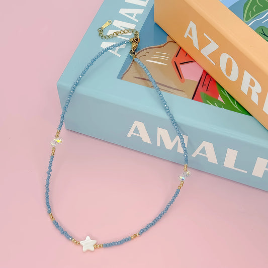 Star Girl Necklace Blue