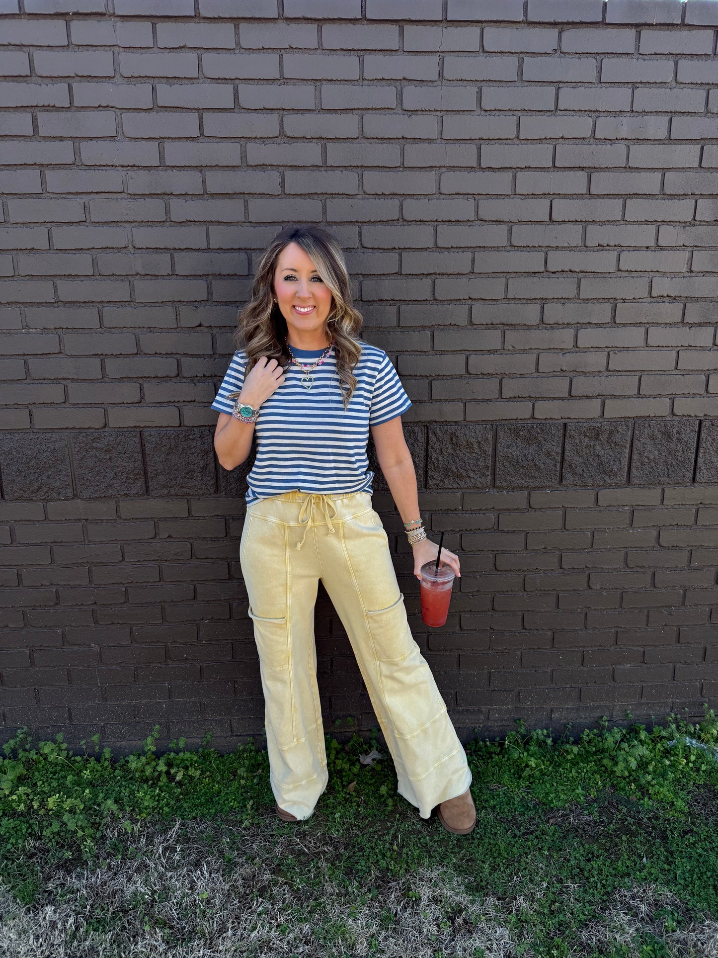 Willow Pocket Wide Leg Mustard