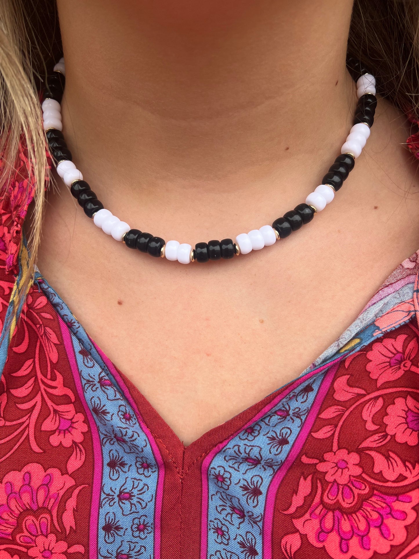 Black Bead Necklace