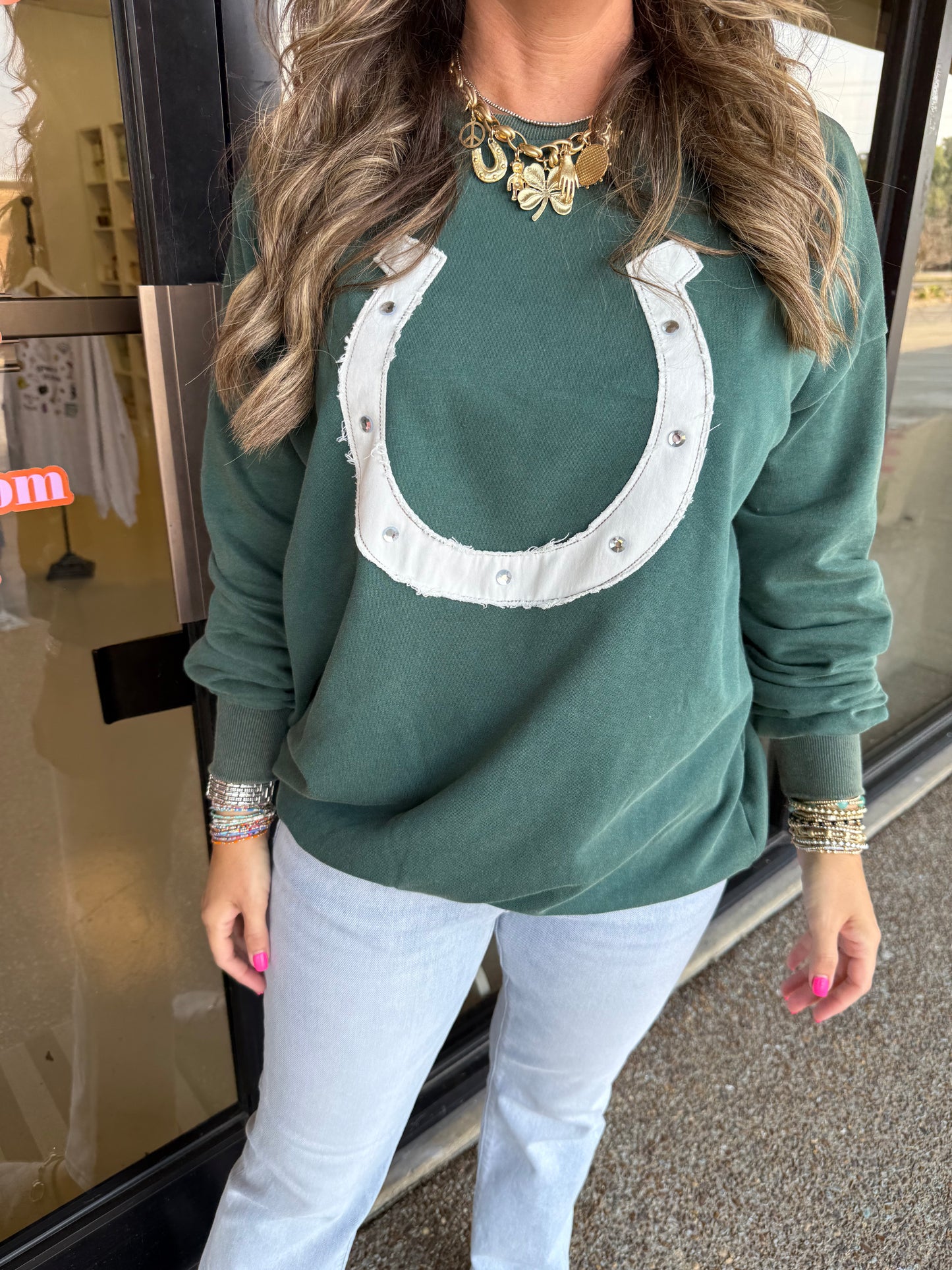 Lucky Horseshoe Green Top