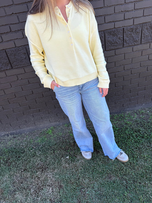 Punchy Yellow Henley Top