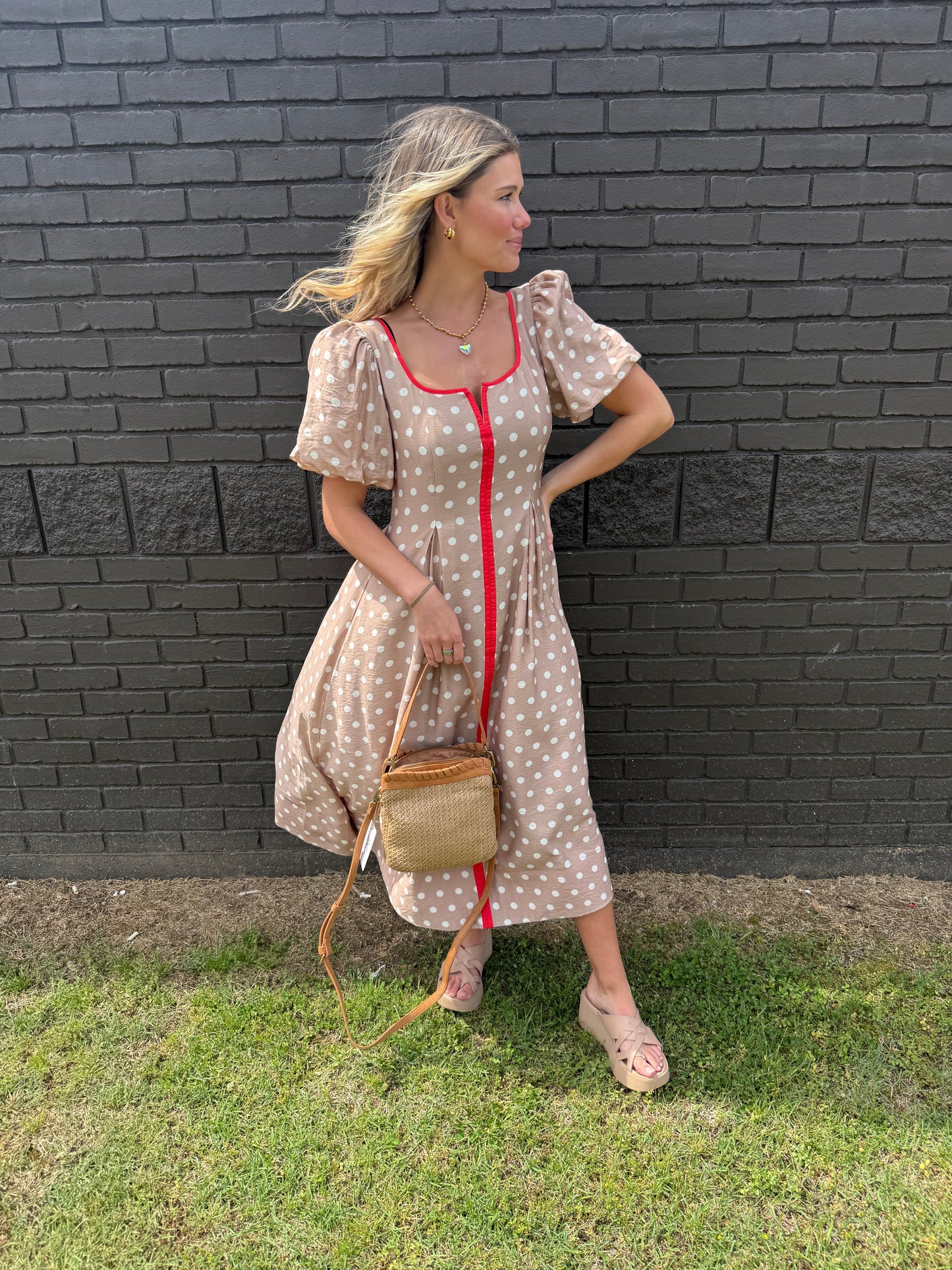 Playa Polka Dot Midi