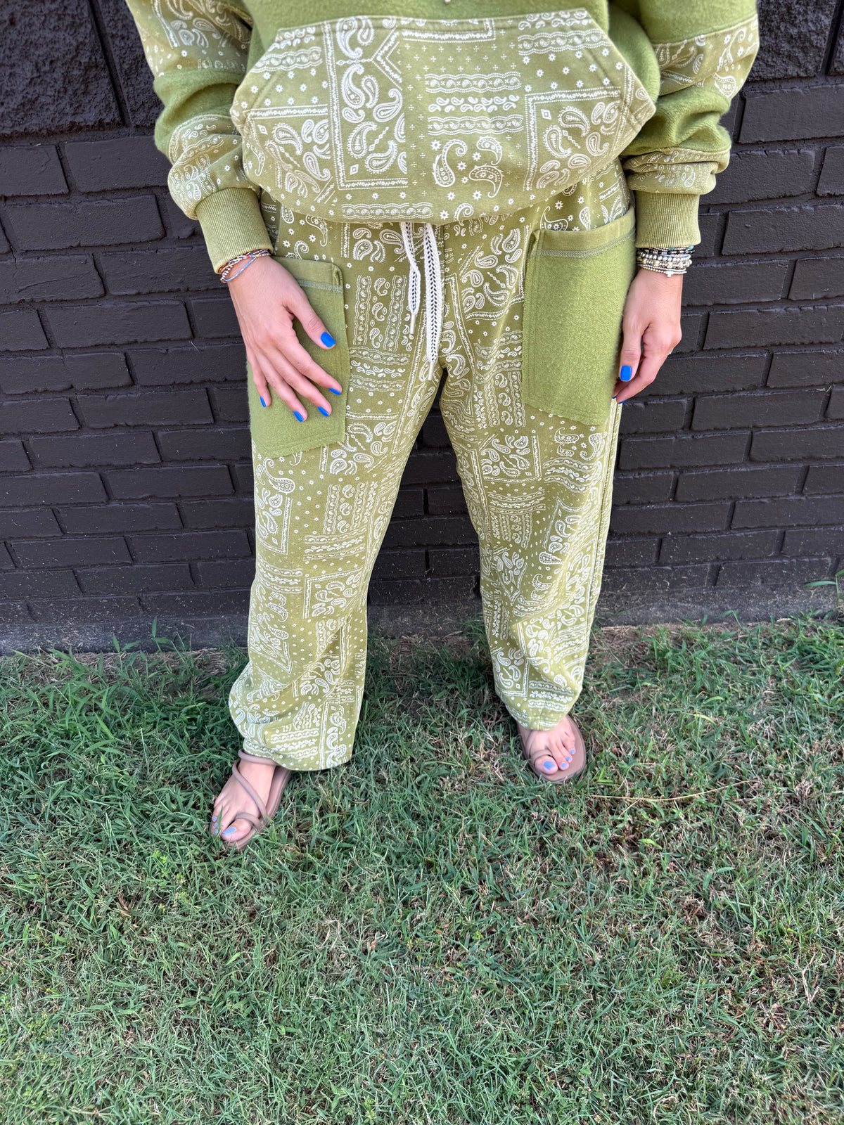 Brooklyn Bandana Green Pants