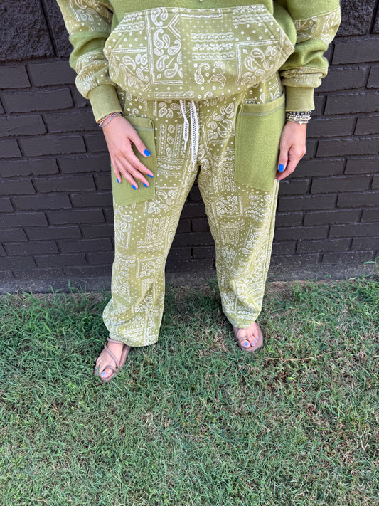 Brooklyn Bandana Green Pants