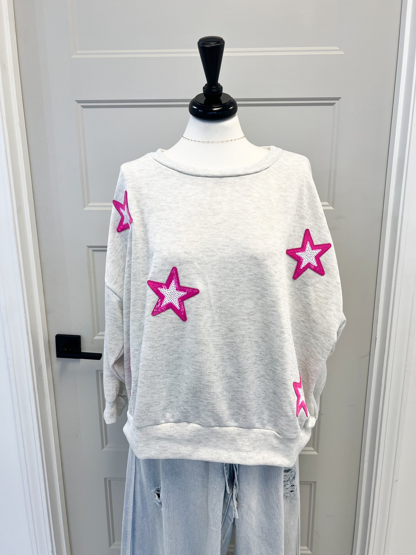 Starla Grey Star Sweatshirt