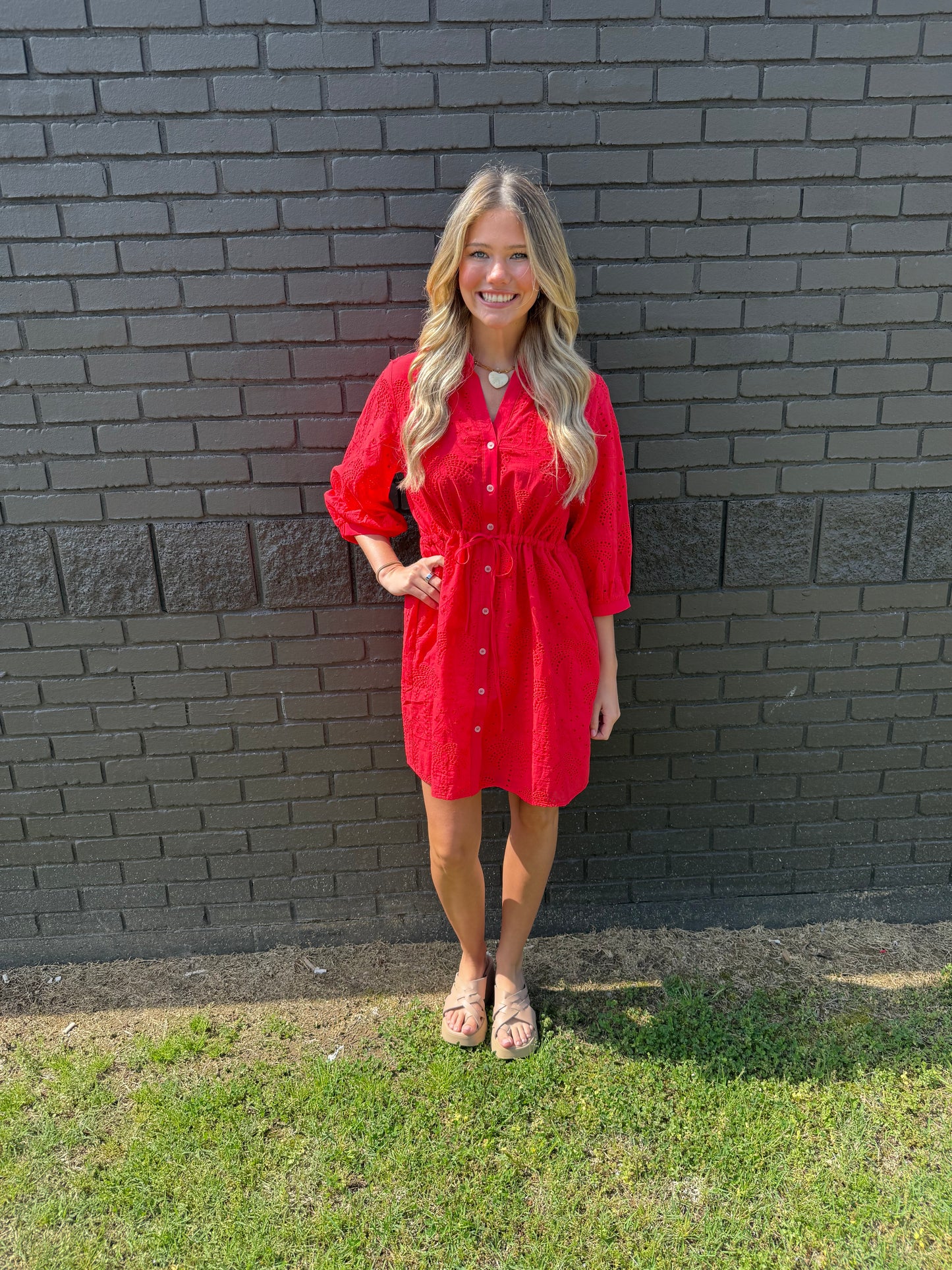 Red Palm Dress