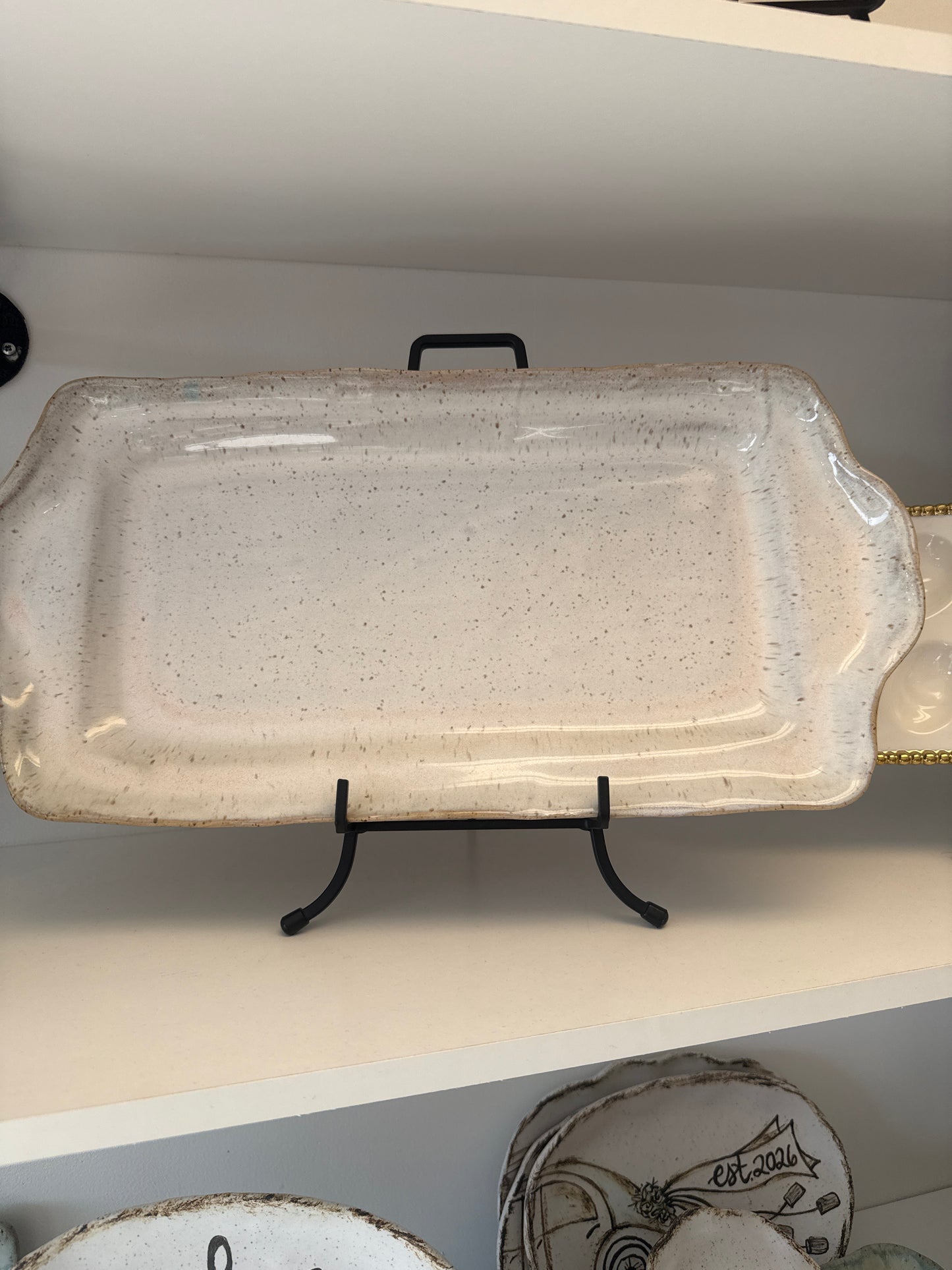 Etta B Rectangle Tray with Handles