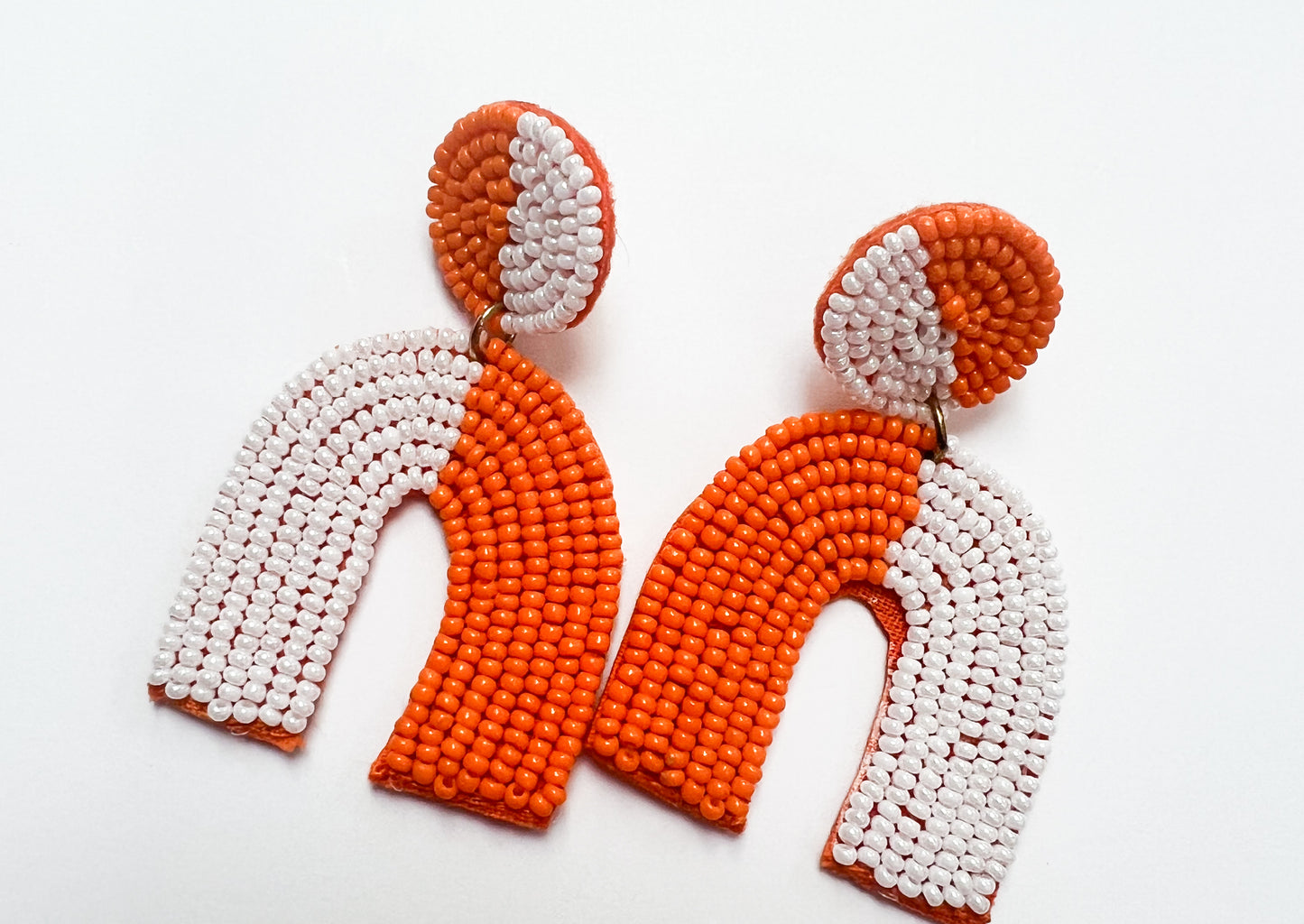 Orange/White Spirit Earrings