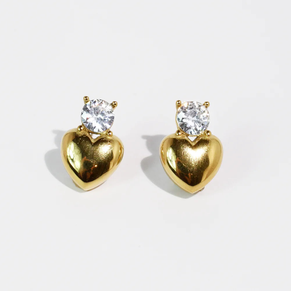 Heart Pop Studs