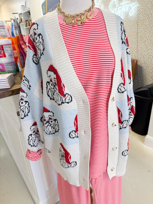 Santa Faces Cardigan