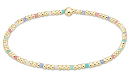 E Girl Hope Sincerity Pattern 2mm Bead Bracelet - Hot Mess