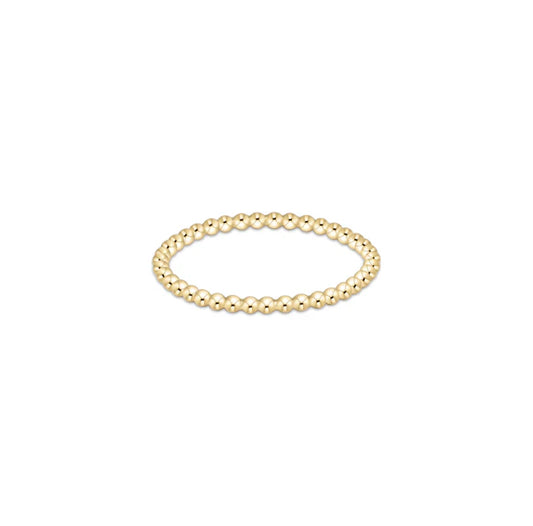 E Newton Classic Gold 1.5mm Bead Ring Size 6