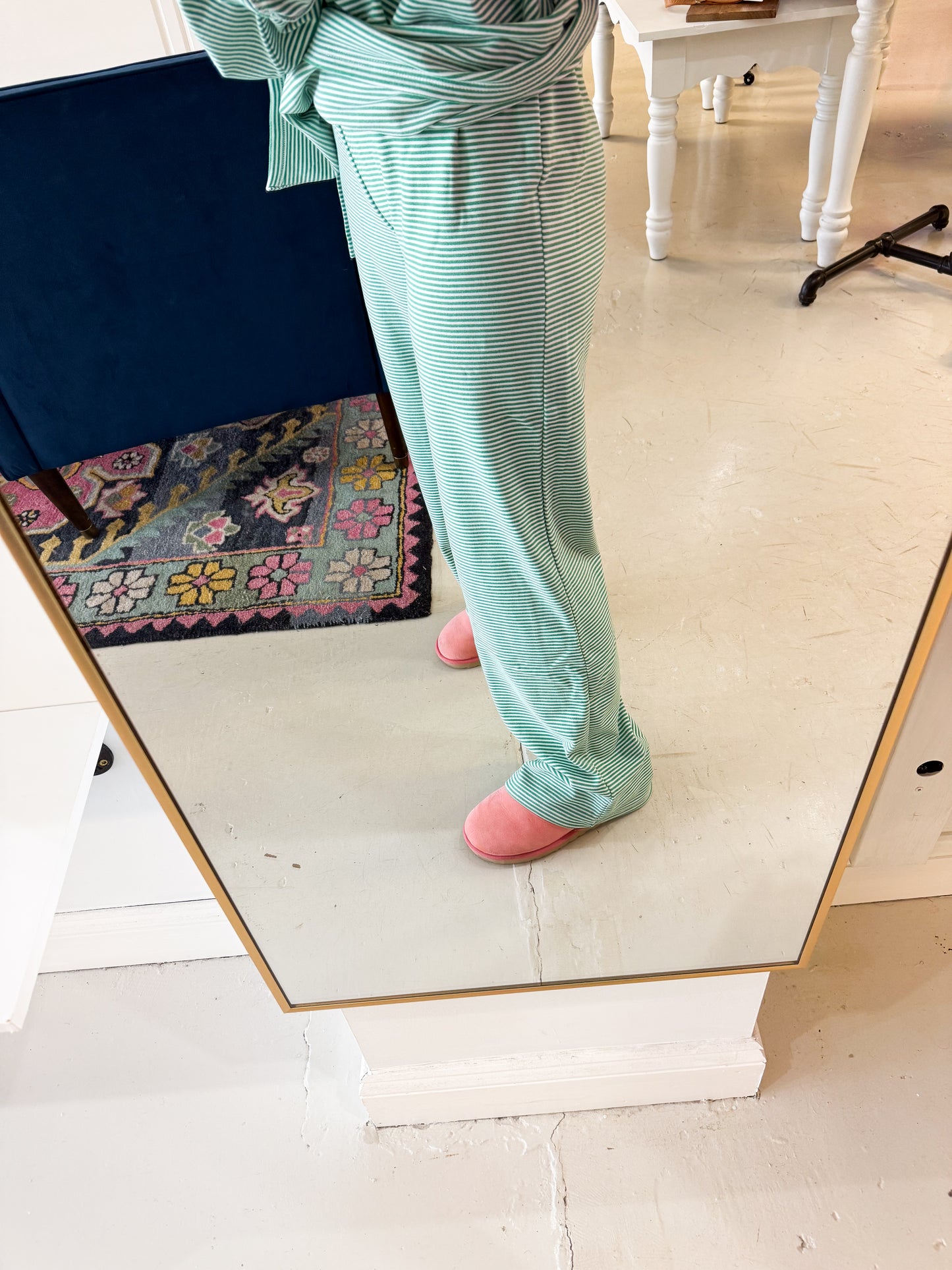 Lola Stripe Pants Green