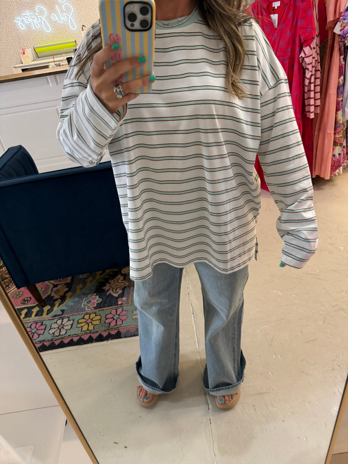 Olly Oversized Mint Top