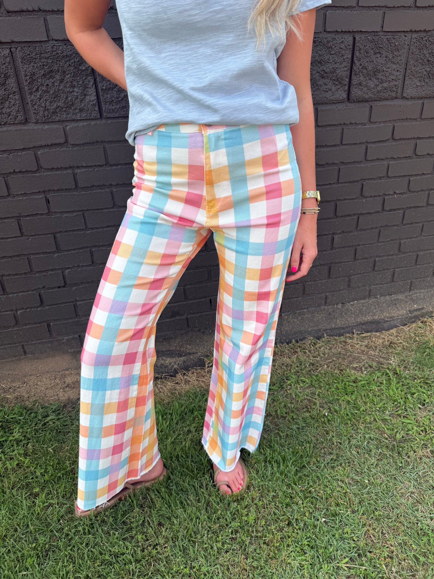 Playful Plaid Pants