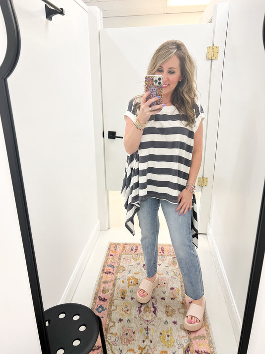 Birdie Stripe Smoke Top