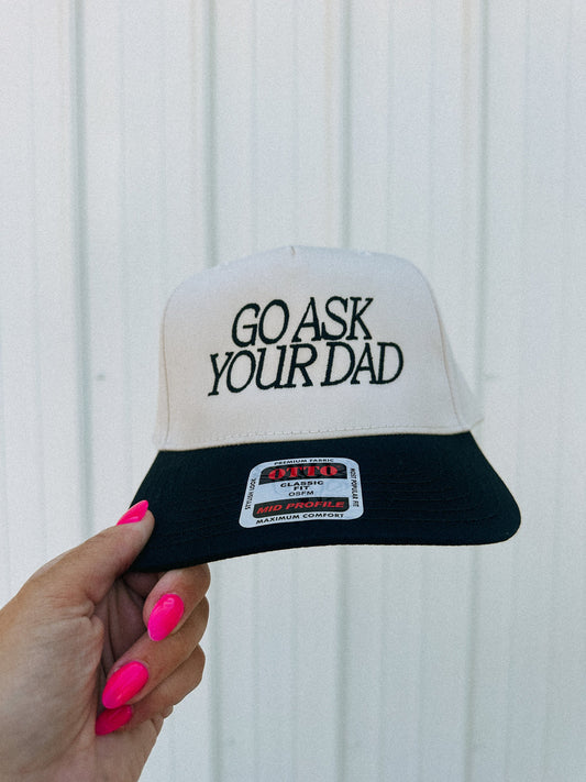 Go Ask Your Dad Trucker Black