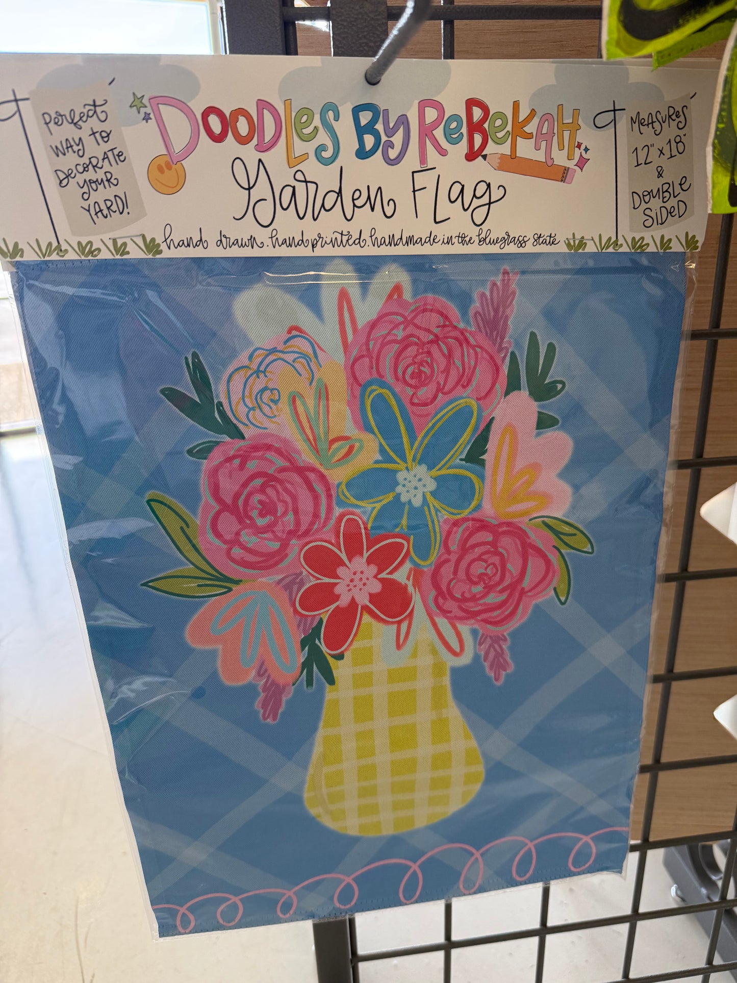 Neon Vase Garden Flag