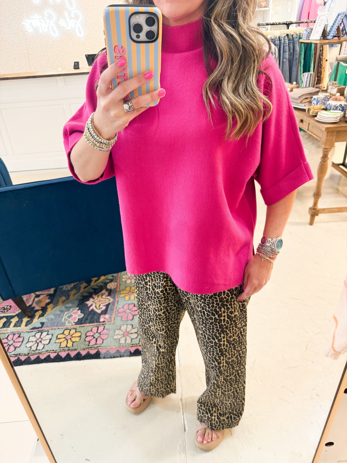 Bree Hot Pink Sweater