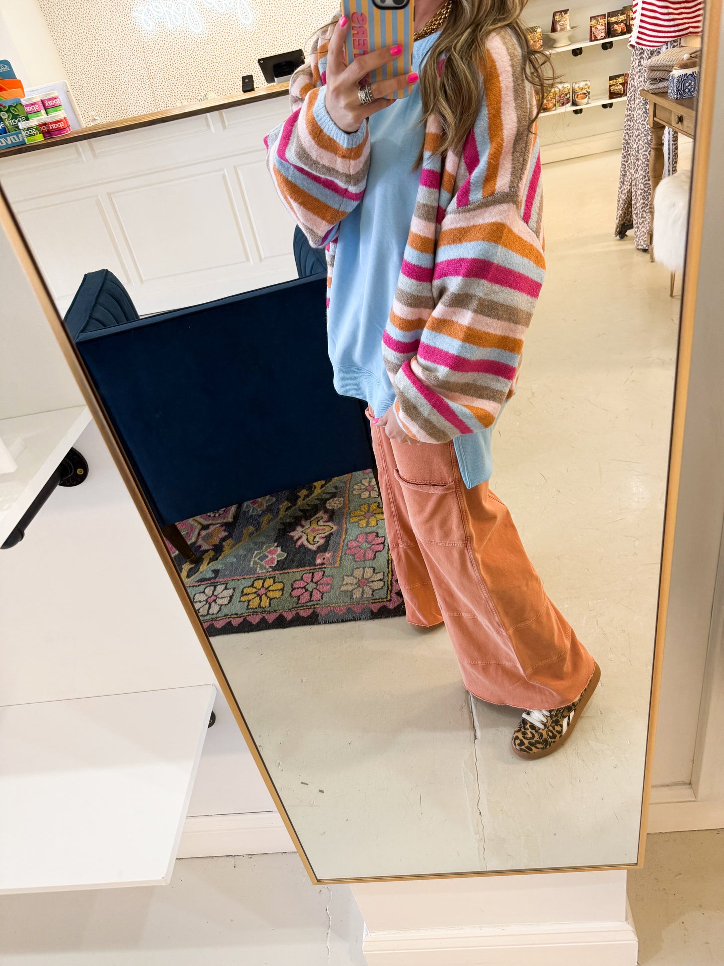 Claire Stripe Cardigan